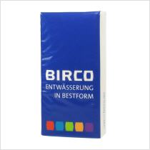 printed promotional pocket tissues with Birco Logo