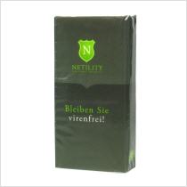 custom printed promotional pocket tissues with Netility Logo