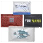 promotional wet wipes with logo printed on kraft paper sachet