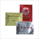 promotional wet wipes wit logo printed on silver alu sachet