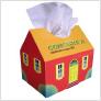 custom promotional tissue box house