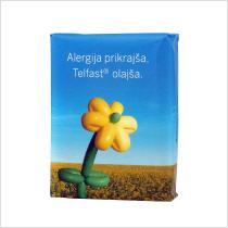 personalised mini pocket tissues 5-pack with logo Telfast printed