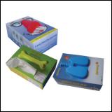custom printed promotional tissue box with 3 dimensional element integrated