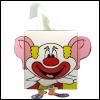 custom shaped tissue box cube 100 with clown figure
