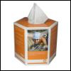 tailor made tissue box hexagon for Hewlett Packard with 100 tissues inside
